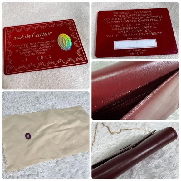 INSANE vintage Cartier bag shoulder bag with chain dust bag authenticity card - Picture 5 of 12